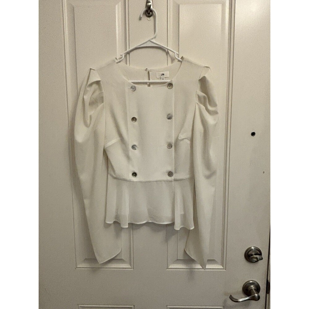 LPA Revolve Top blouse Coquette elevated Preppy elevated Cottagecore Peasant S